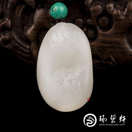 【琢藝軒】新疆和田玉黃皮羊脂白玉籽玉 一路連科 13克