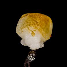 新疆和田玉紅皮一級白玉籽玉掛件 龍龜（客戶代賣實價） 35克