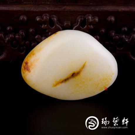 【琢藝軒】新疆和田黃皮白玉籽玉 原石 136克