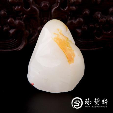【琢藝軒】新疆和田黃皮一級白玉籽玉 原石 50克