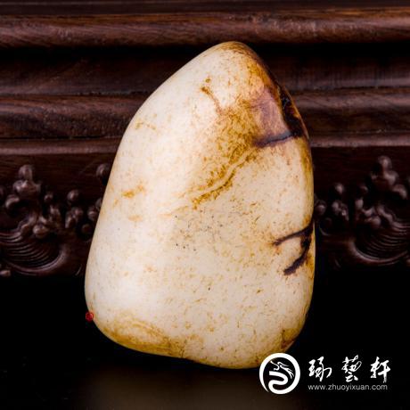 【琢藝軒】新疆和田玉秋梨皮白玉籽玉 原石 522克