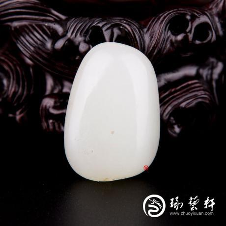 【琢藝軒】新疆和田玉白皮白玉籽玉 原石 13.8克