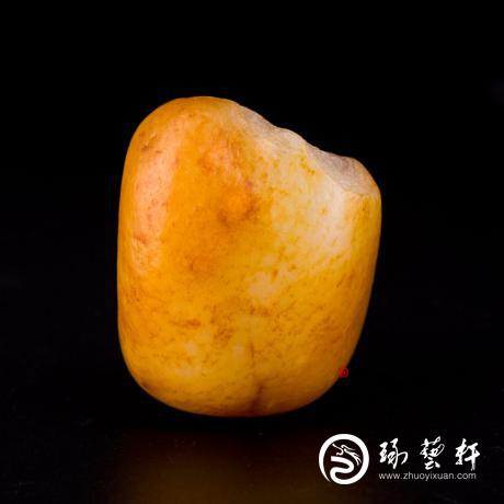【琢藝軒】新疆和田玉黃皮白玉籽玉 原石 45.2克