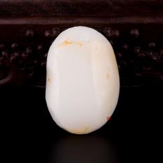 新疆和田灑金皮羊脂白玉籽玉 原料 92.5克