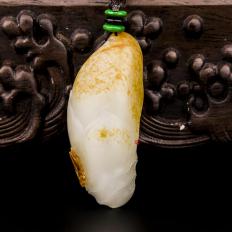 新疆和田玉紅皮一級白玉籽玉掛件（獨籽） 節(jié)節(jié)高 22.2克