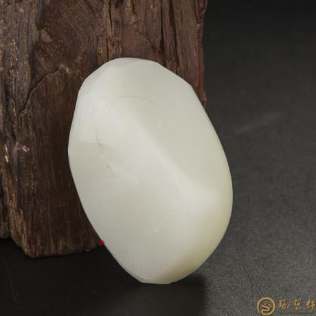 【琢藝軒】新疆和田玉白皮一級白玉籽玉 原料 98.5克
