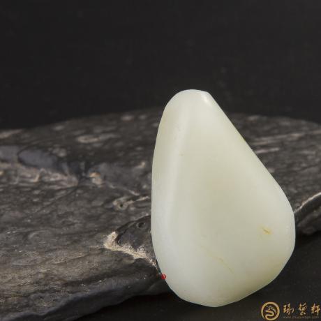 【琢藝軒】新疆和田玉白皮白玉籽玉 原料 25.3克