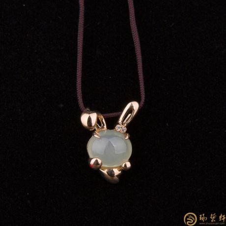 【琢藝軒】天然A貨冰種翡翠吊墜 吉祥兔 2.5克