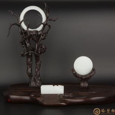 穆宇靜 新疆和田玉一級(jí)白籽玉擺件 印象后海 271.3克