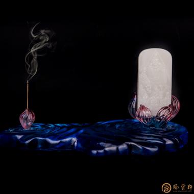 穆宇靜 新疆和田白皮羊脂白玉籽玉牌子 佛會(huì) 191克
