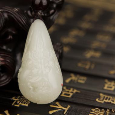 新疆和田白皮白玉籽玉掛件 威 12.5克