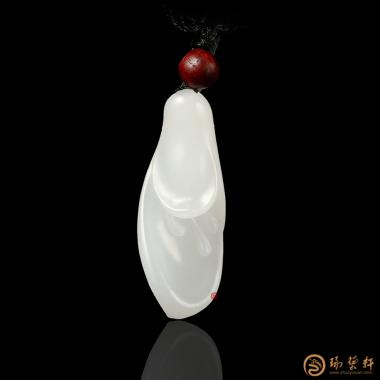 新疆和田一級(jí)白玉籽玉掛件 蘭花 8.5克