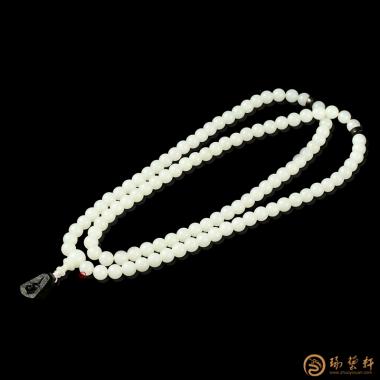 新疆和田白玉籽玉手串 108顆 84.8克