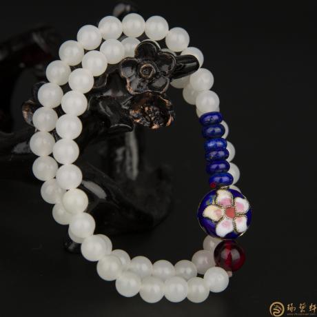 【琢藝軒】新疆和田羊脂白玉 手鏈 20克