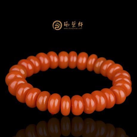 【琢藝軒】涼山南紅瑪瑙手串 算盤珠手串 46.8克