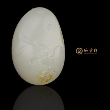 新疆和田黃皮白玉籽玉掛件 龍騰 20克