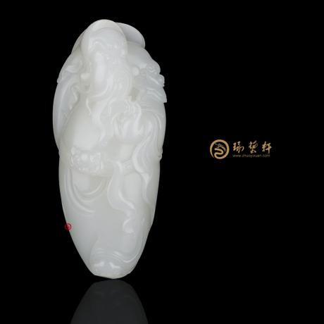 【琢藝軒】新疆和田灑金皮一級(jí)白籽玉把件 關(guān)公 150克