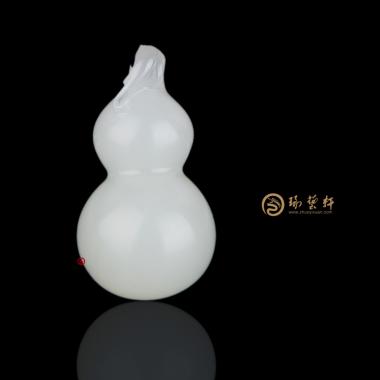 新疆和田白皮白玉籽玉掛件 福祿 8.4克