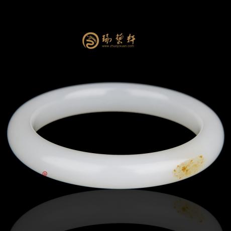 【琢藝軒】新疆和田紅皮羊脂白籽玉 手鐲 41克