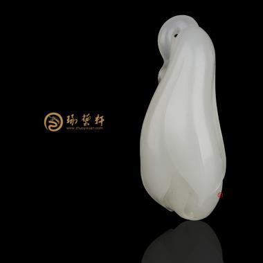 新疆和田白玉籽玉掛件 蘭花 10.5克