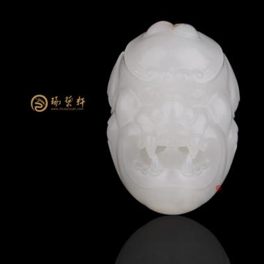 新疆和田羊脂白籽玉掛件 守護(hù) 45克