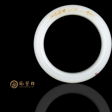 【琢藝軒】新疆和田紅皮一級(jí)白籽玉 手鐲 92.3克