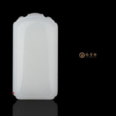 新疆和田一級(jí)白玉籽玉牌子 平安無(wú)事牌 50.8克
