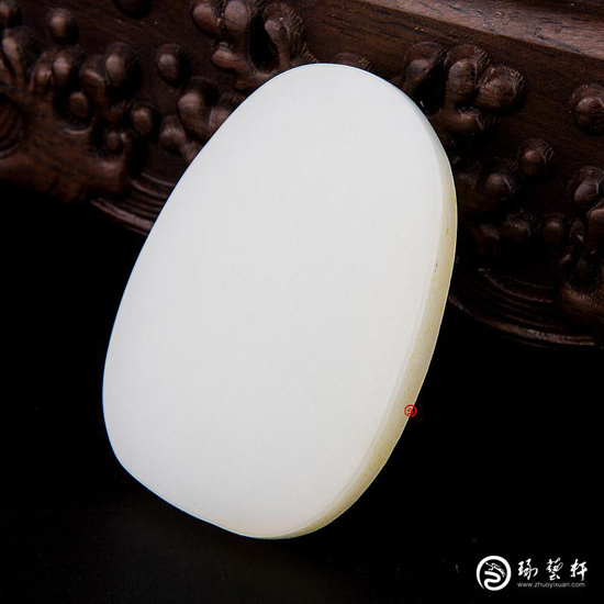 新疆和田黃皮一級白玉籽玉 牌子 度母